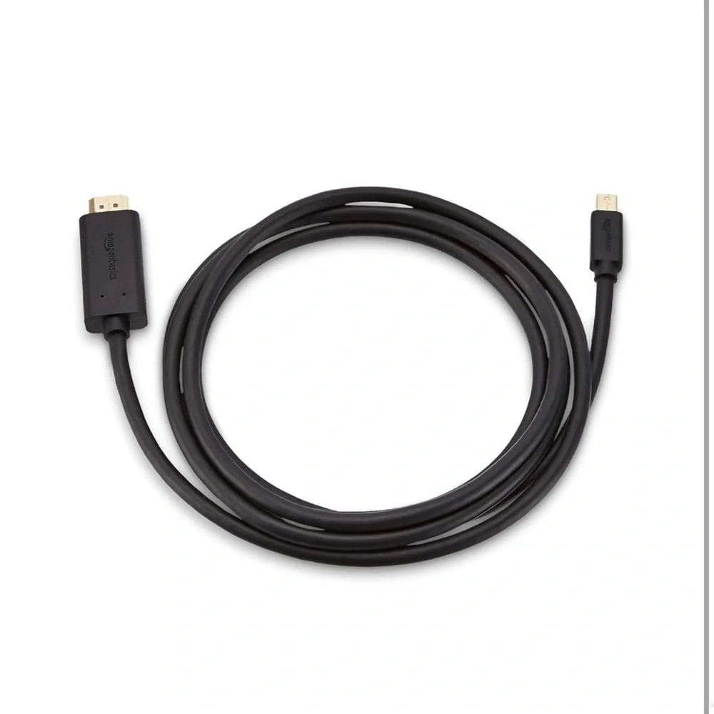 NEW - set of TWO - Amazon Basics Mini DisplayPort Male to HDMI Male Cable, 1080p